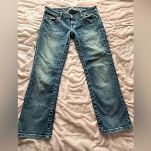 American Eagle 2000s y2k Low-rise Cropped Jeans